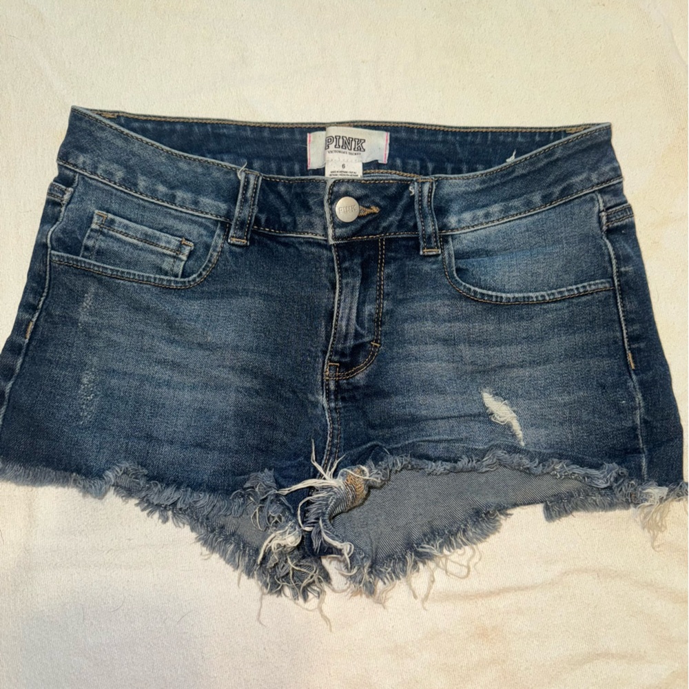 Pink Denim Shorts